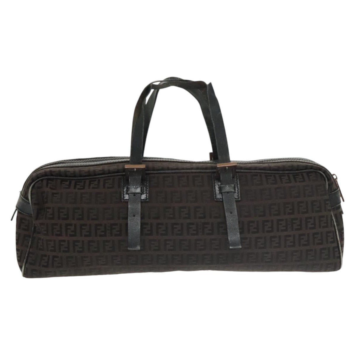 FENDI Zucchino Canvas Hand Bag Canvas Brown ti2386