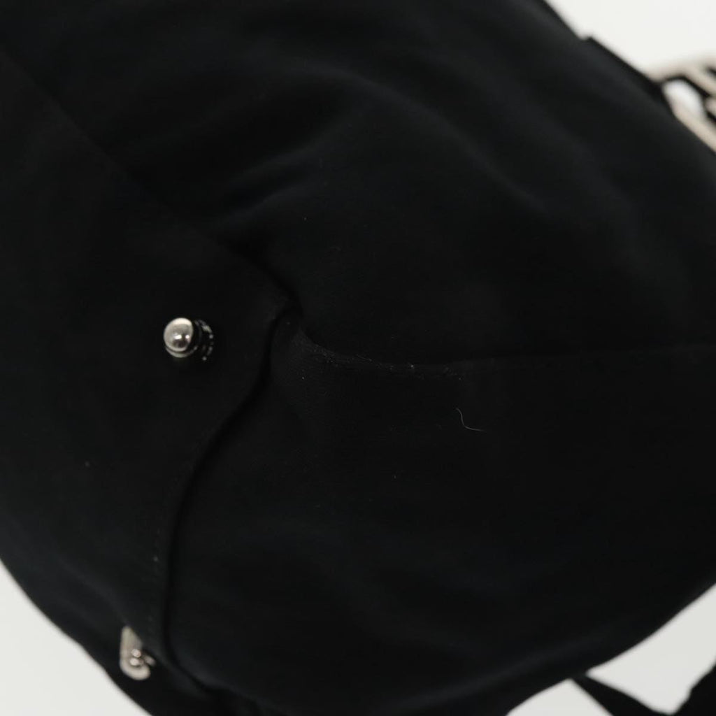 FENDI Hand Bag Nylon Black Silver ti2387
