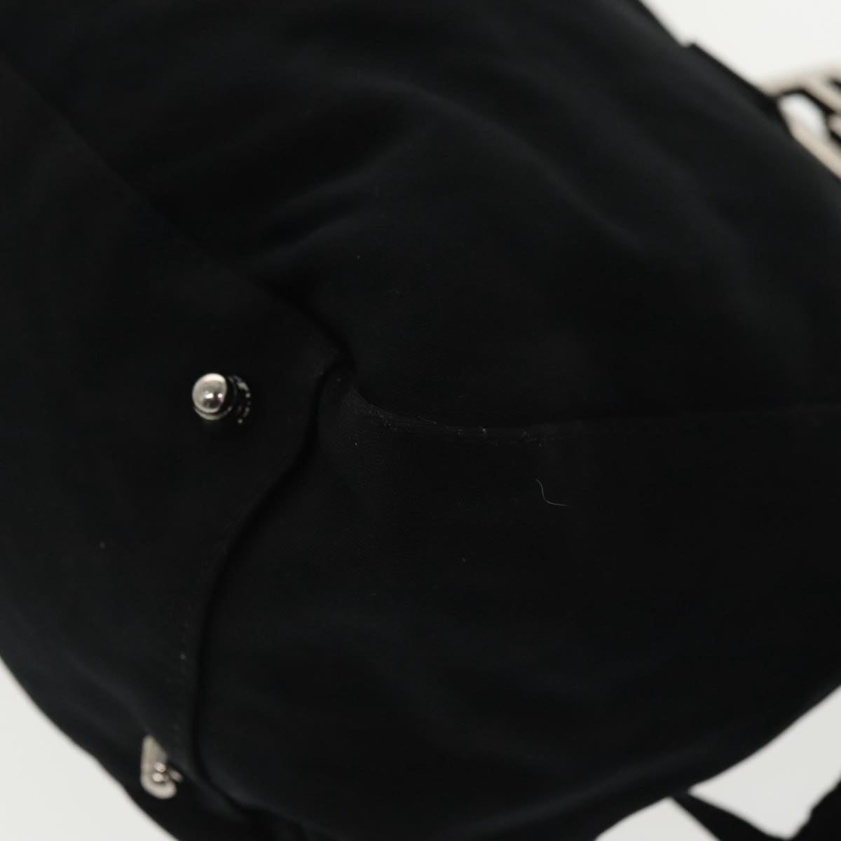 FENDI Hand Bag Nylon Black Silver ti2387