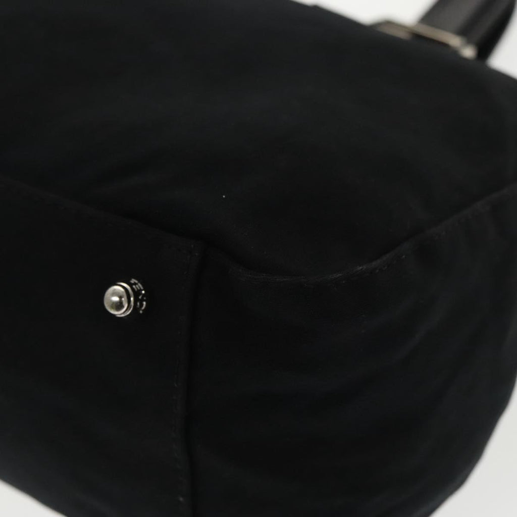 FENDI Hand Bag Nylon Black Silver ti2387