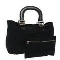 FENDI Hand Bag Nylon Black Silver ti2387