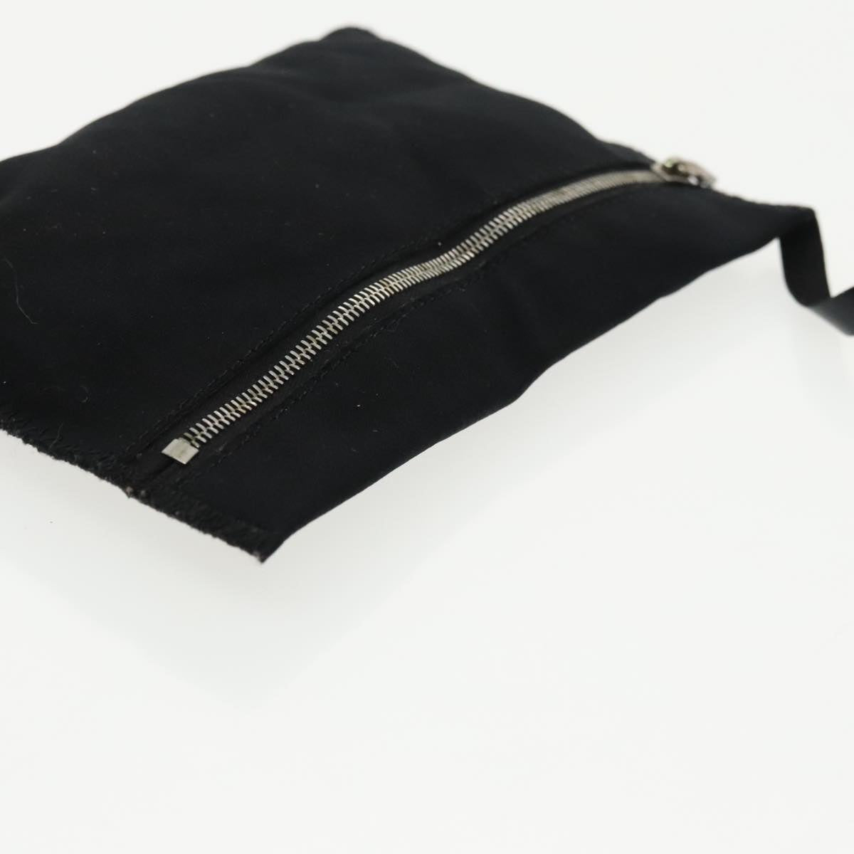 FENDI Hand Bag Nylon Black Silver ti2387