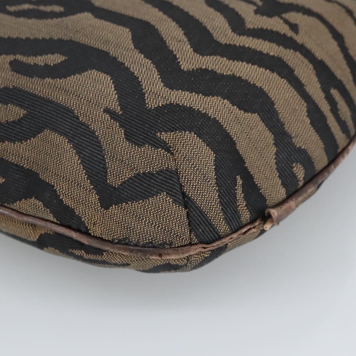 FENDI Hand Bag Canvas Brown ti2388