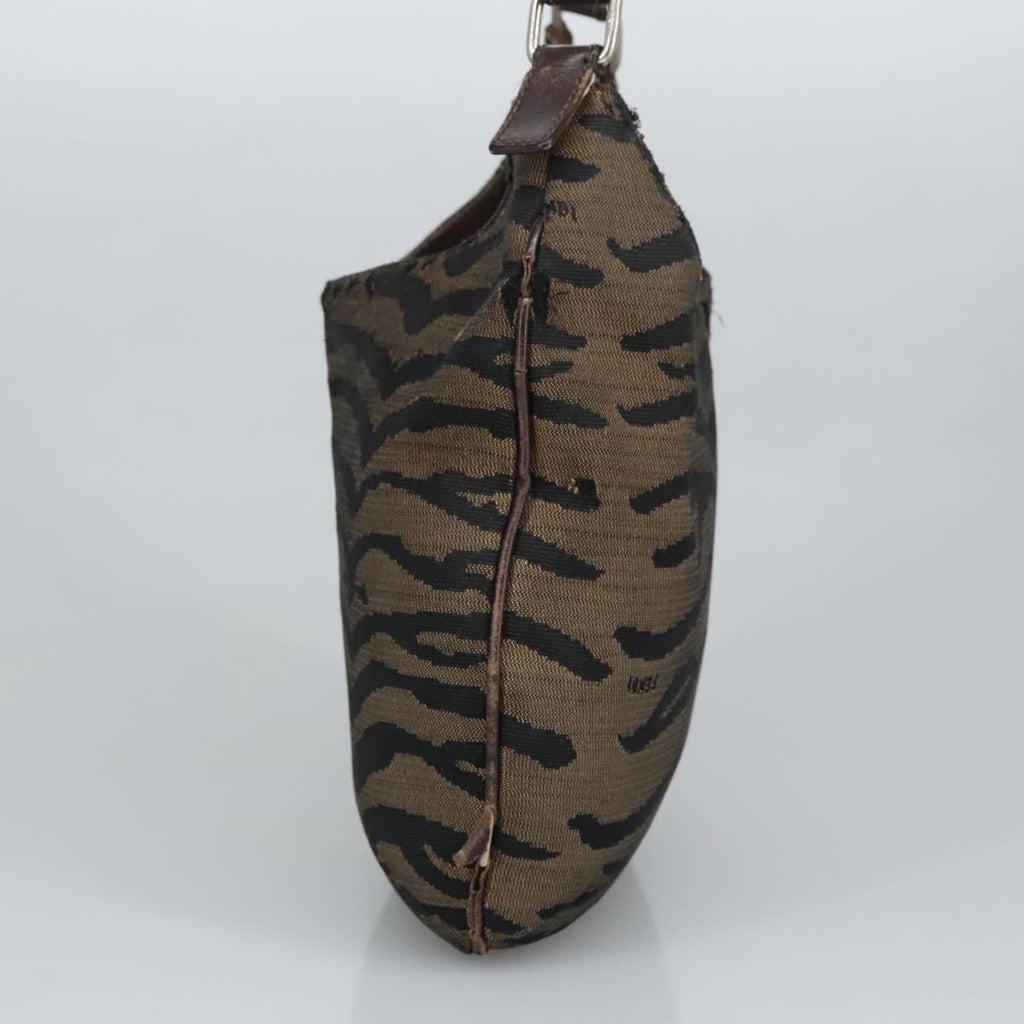 FENDI Hand Bag Canvas Brown ti2388