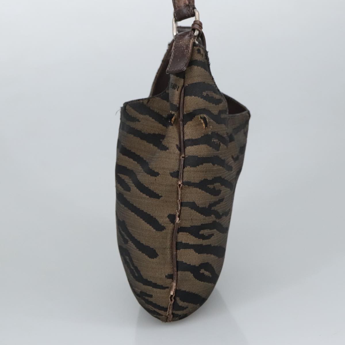 FENDI Hand Bag Canvas Brown ti2388
