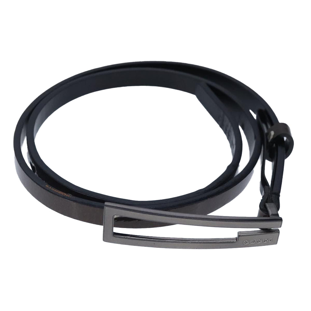 GUCCI Belt Leather 26.2""-28.1"" Brown ti2390