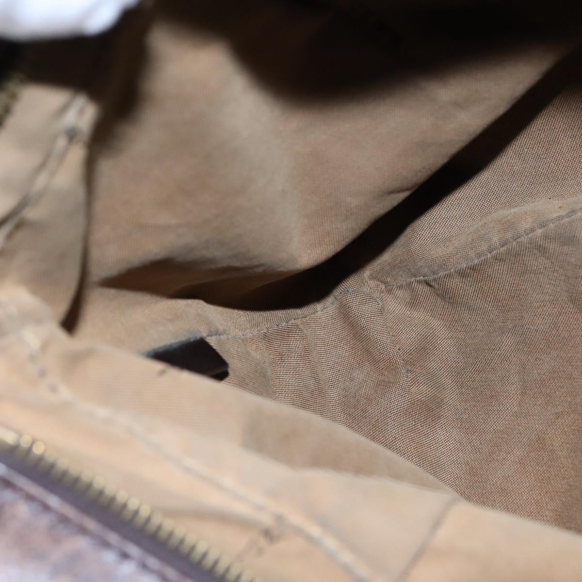 FENDI Zucca Canvas Shoulder Bag Brown Black ti2513