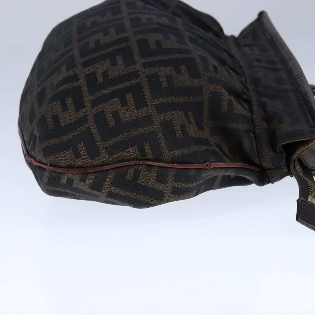FENDI Zucca Canvas Shoulder Bag Brown Black ti2513