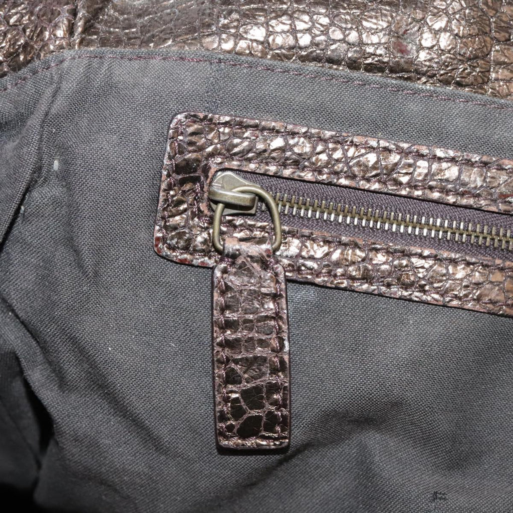 FENDI Hand Bag Leather Brown ti2514