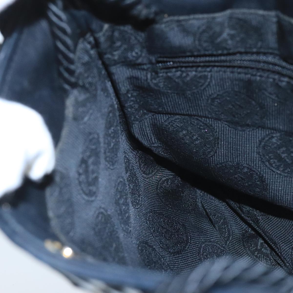 FENDI Shoulder Bag Leather Black ti2515