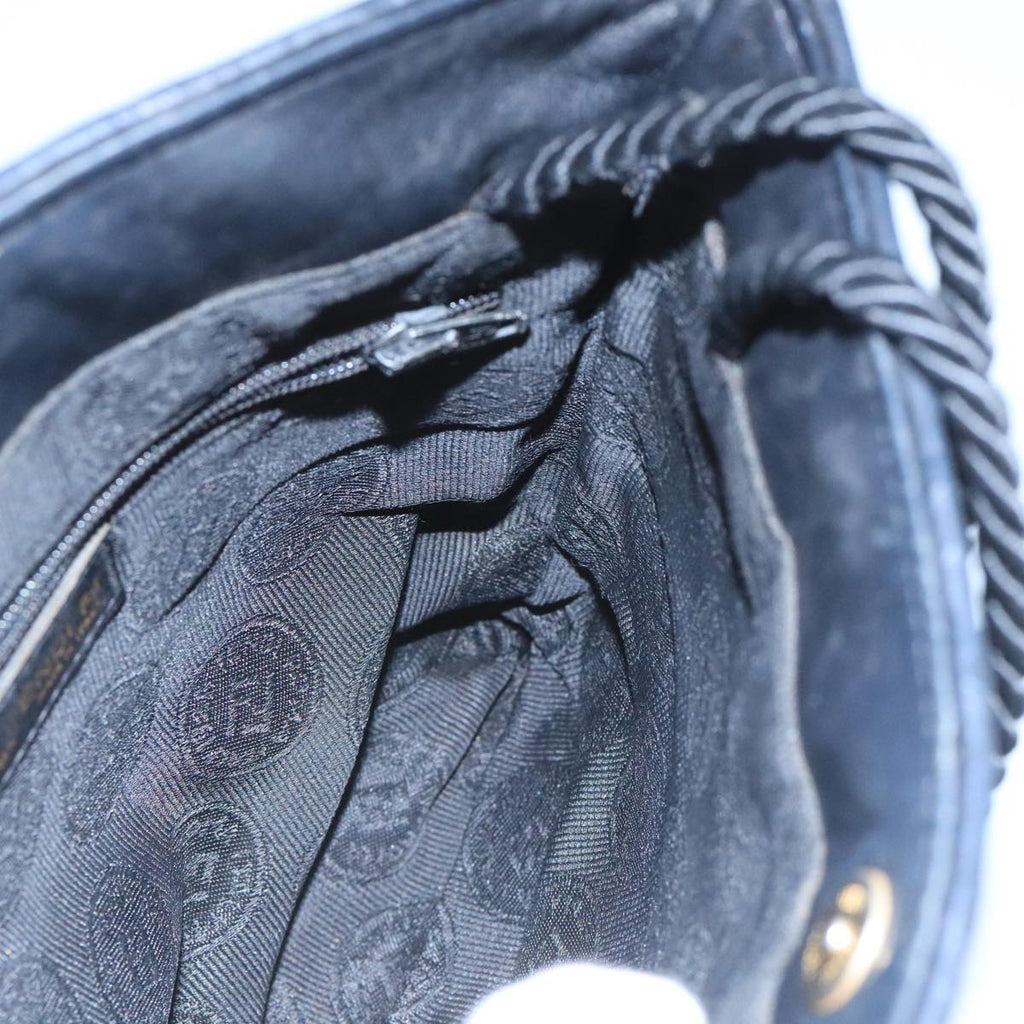 FENDI Shoulder Bag Leather Black ti2515