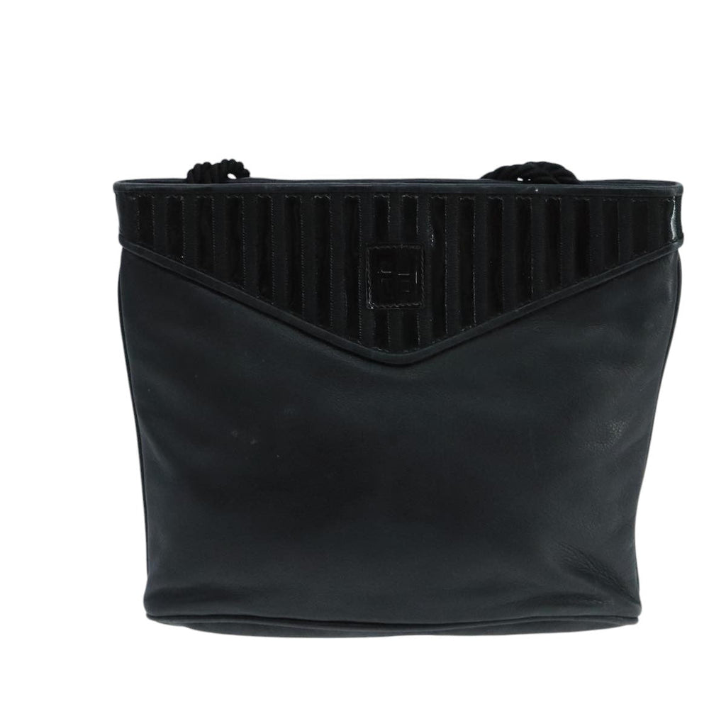 FENDI Shoulder Bag Leather Black ti2515
