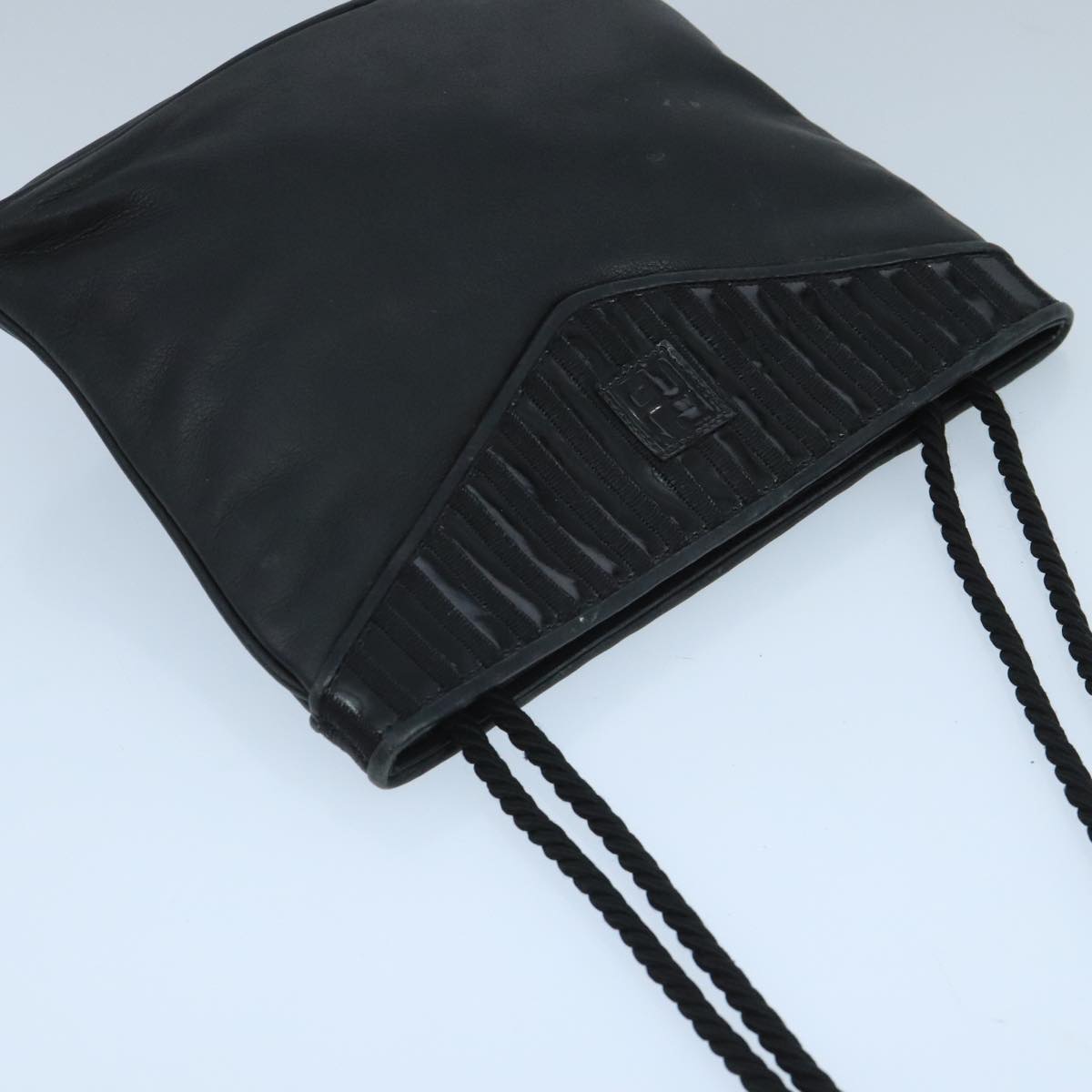 FENDI Shoulder Bag Leather Black ti2515