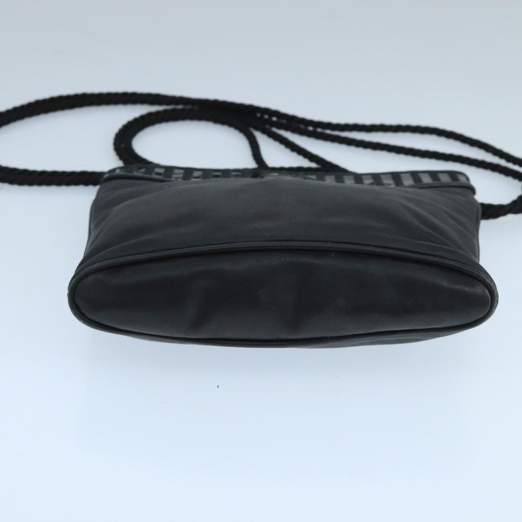 FENDI Shoulder Bag Leather Black ti2515