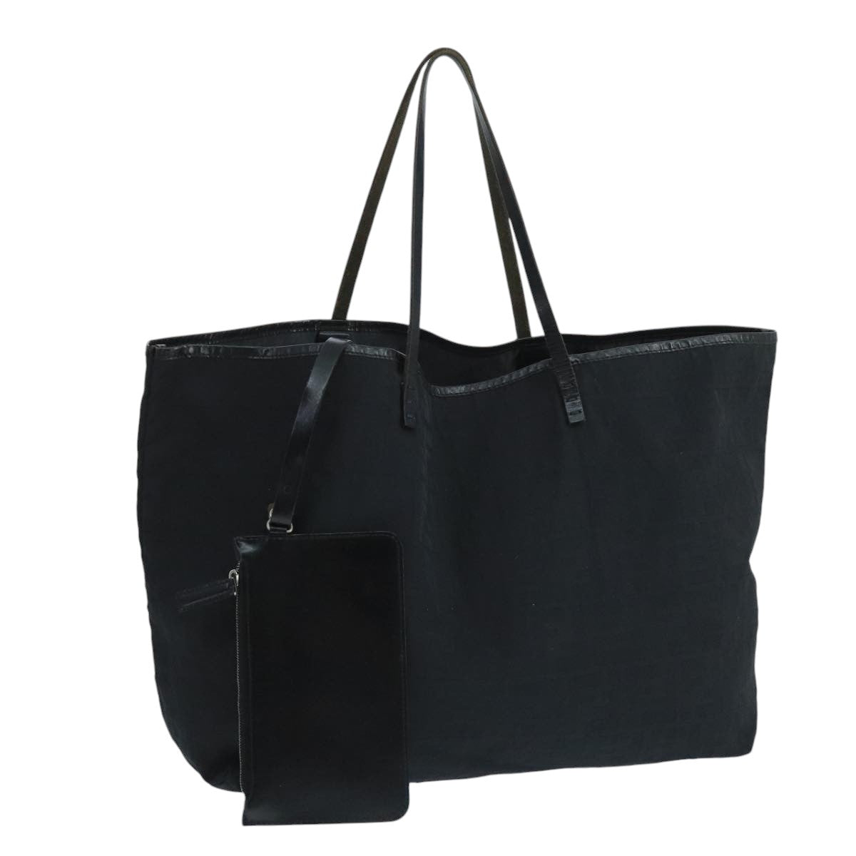 FENDI Zucca Canvas Shoulder Bag Black ti2516