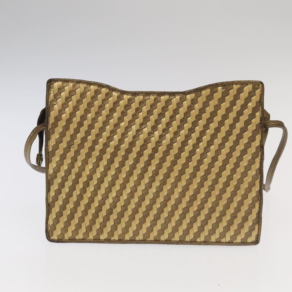 FENDI Pecan Canvas Hand Bag Leather 2Set Black Brown beige ti2521