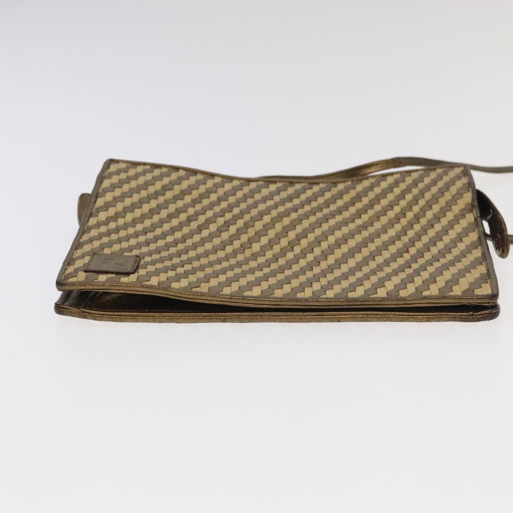 FENDI Pecan Canvas Hand Bag Leather 2Set Black Brown beige ti2521