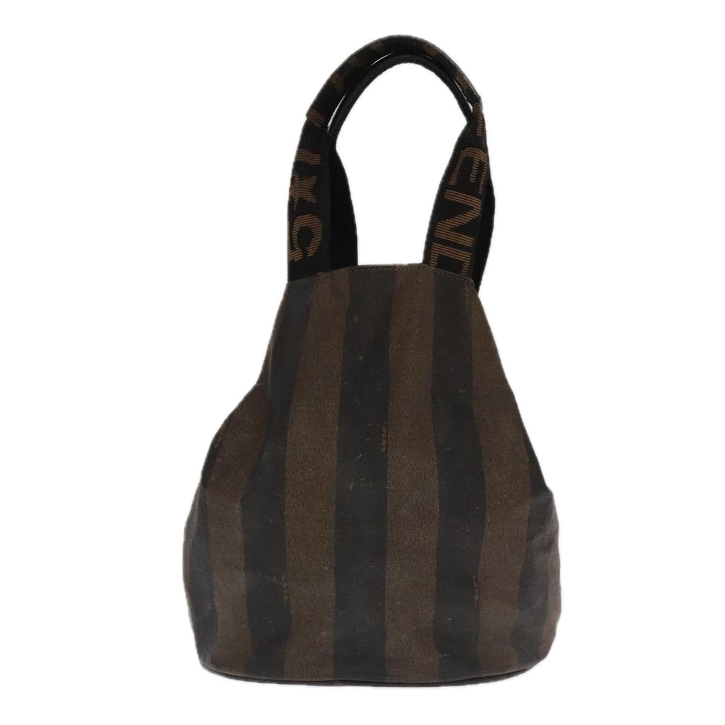 FENDI Pecan Canvas Hand Bag Leather 2Set Black Brown beige ti2521