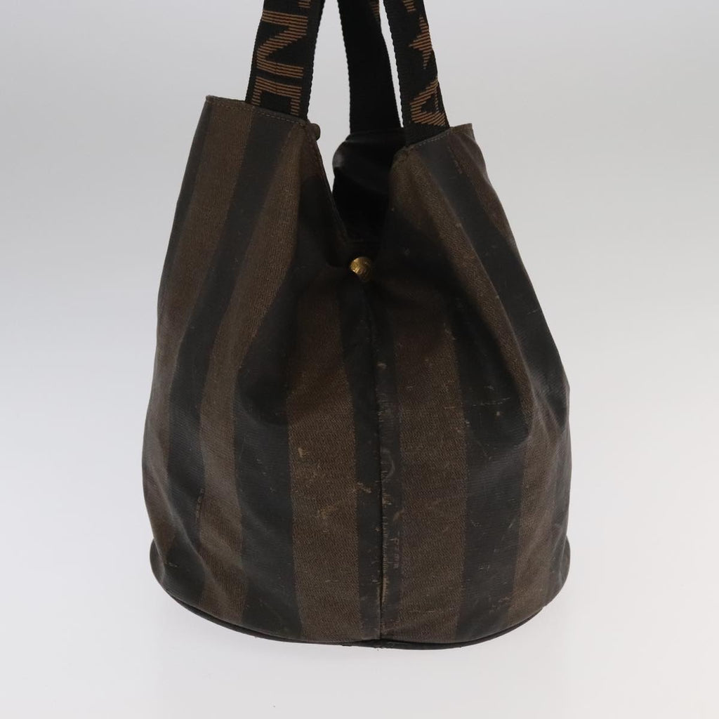 FENDI Pecan Canvas Hand Bag Leather 2Set Black Brown beige ti2521