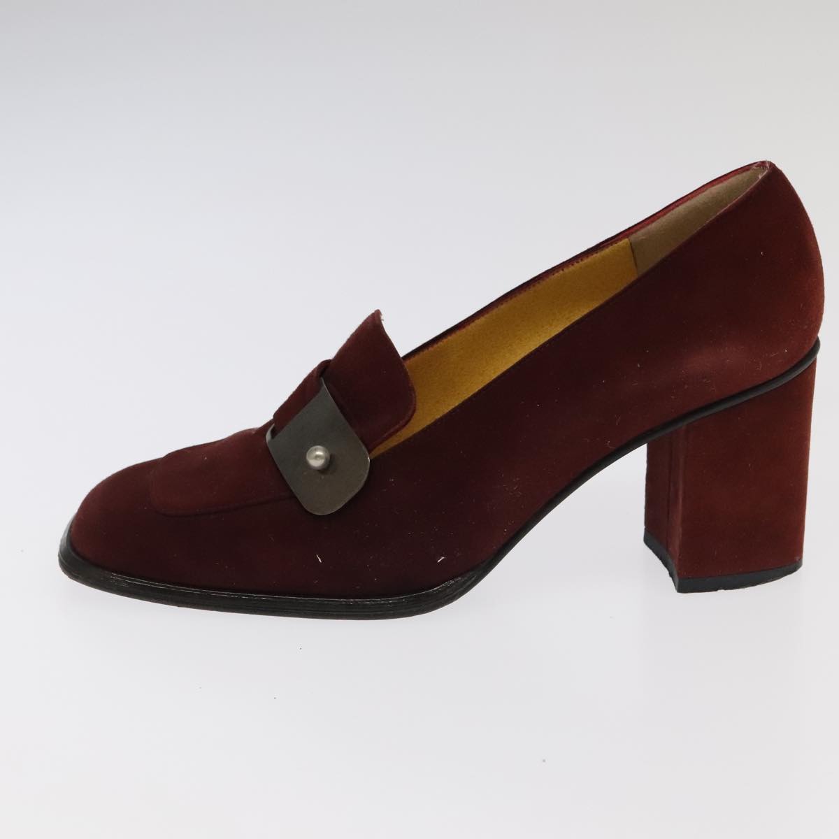 FENDI PRADA pumps Leather Suede 2Set Silver Red ti2529