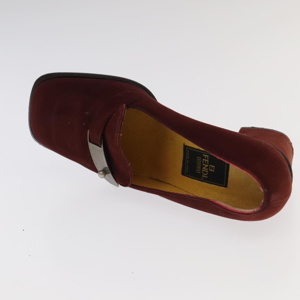 FENDI PRADA pumps Leather Suede 2Set Silver Red ti2529