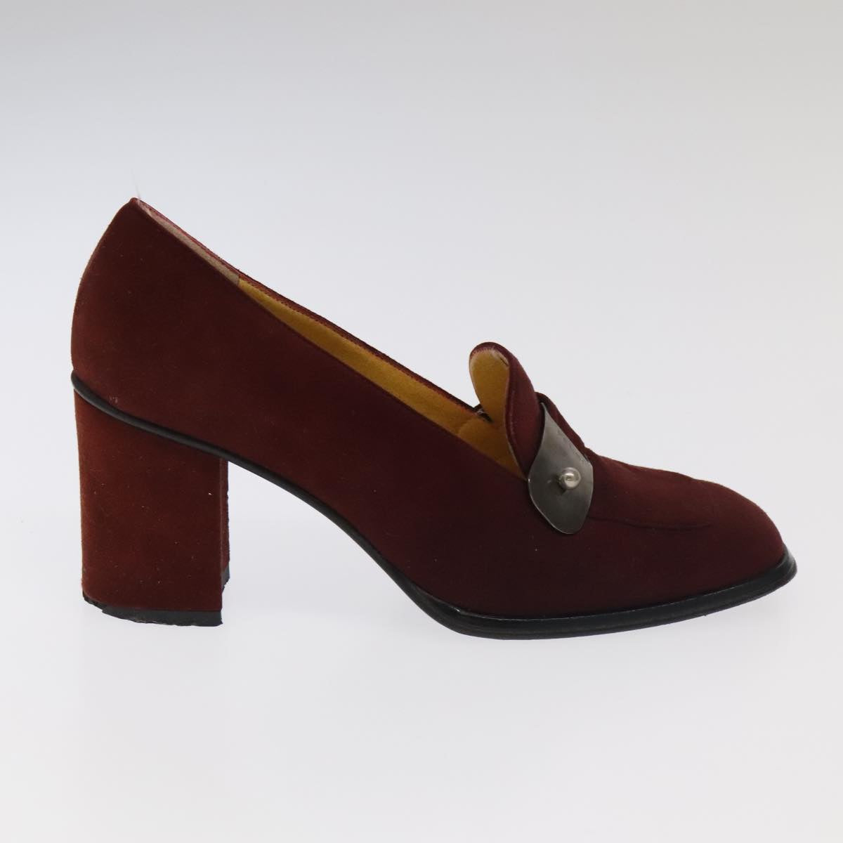 FENDI PRADA pumps Leather Suede 2Set Silver Red ti2529