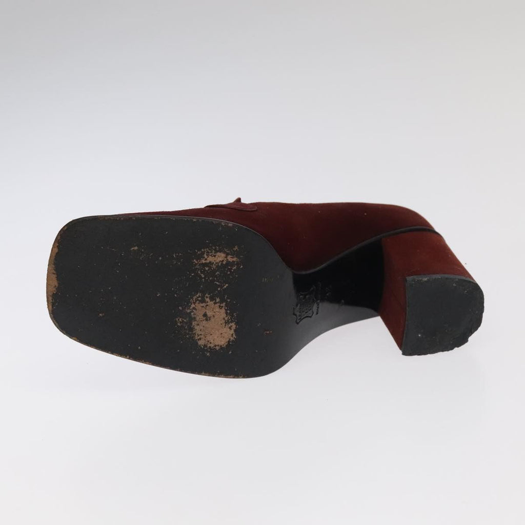 FENDI PRADA pumps Leather Suede 2Set Silver Red ti2529