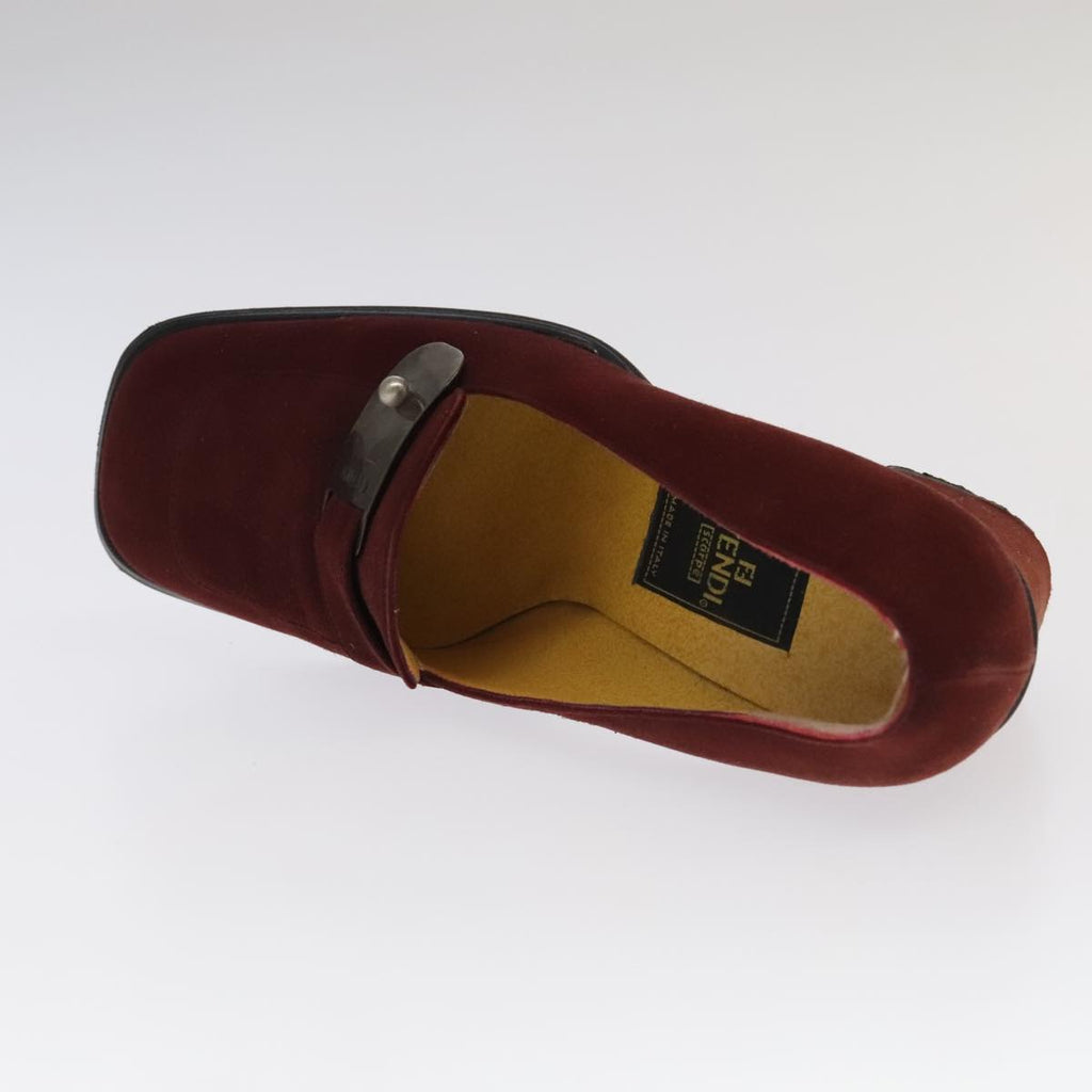 FENDI PRADA pumps Leather Suede 2Set Silver Red ti2529