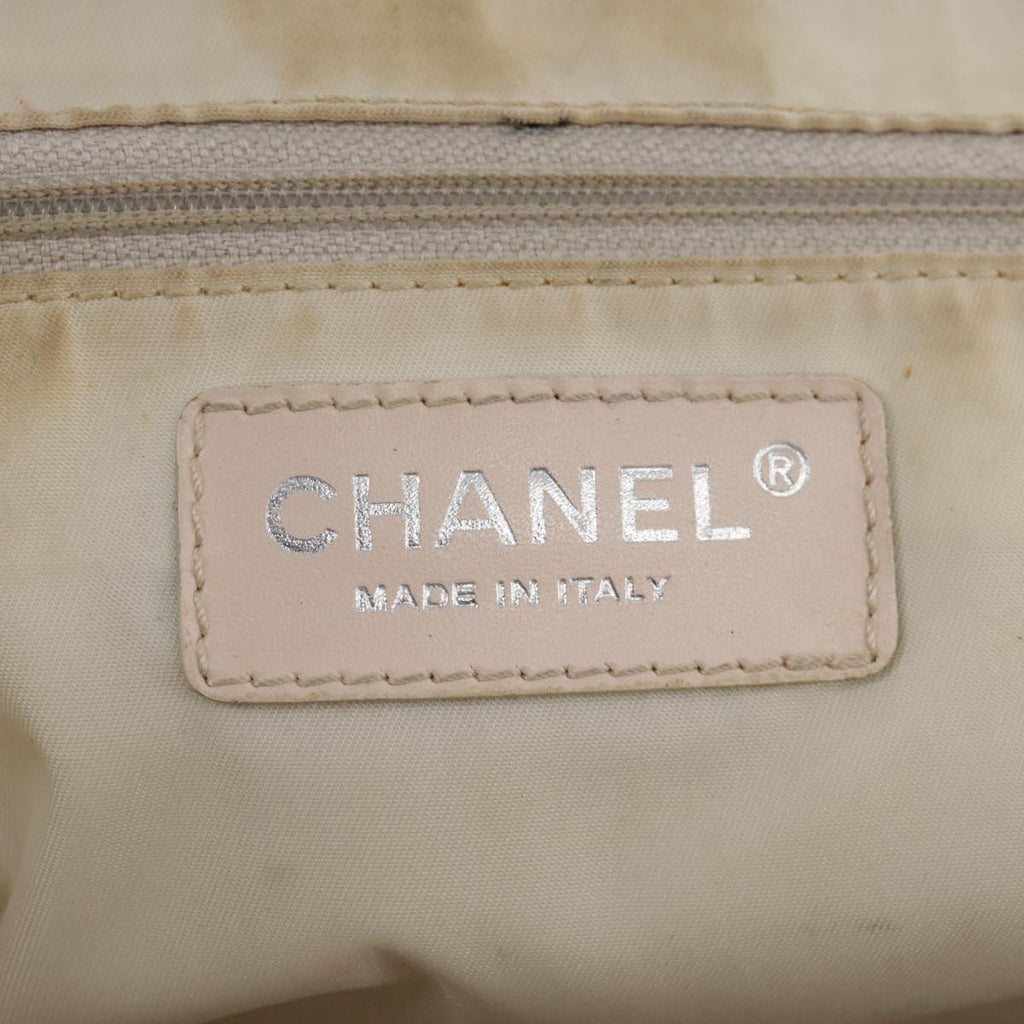CHANEL New Travel line Tote Bag Nylon Beige CC ti2609