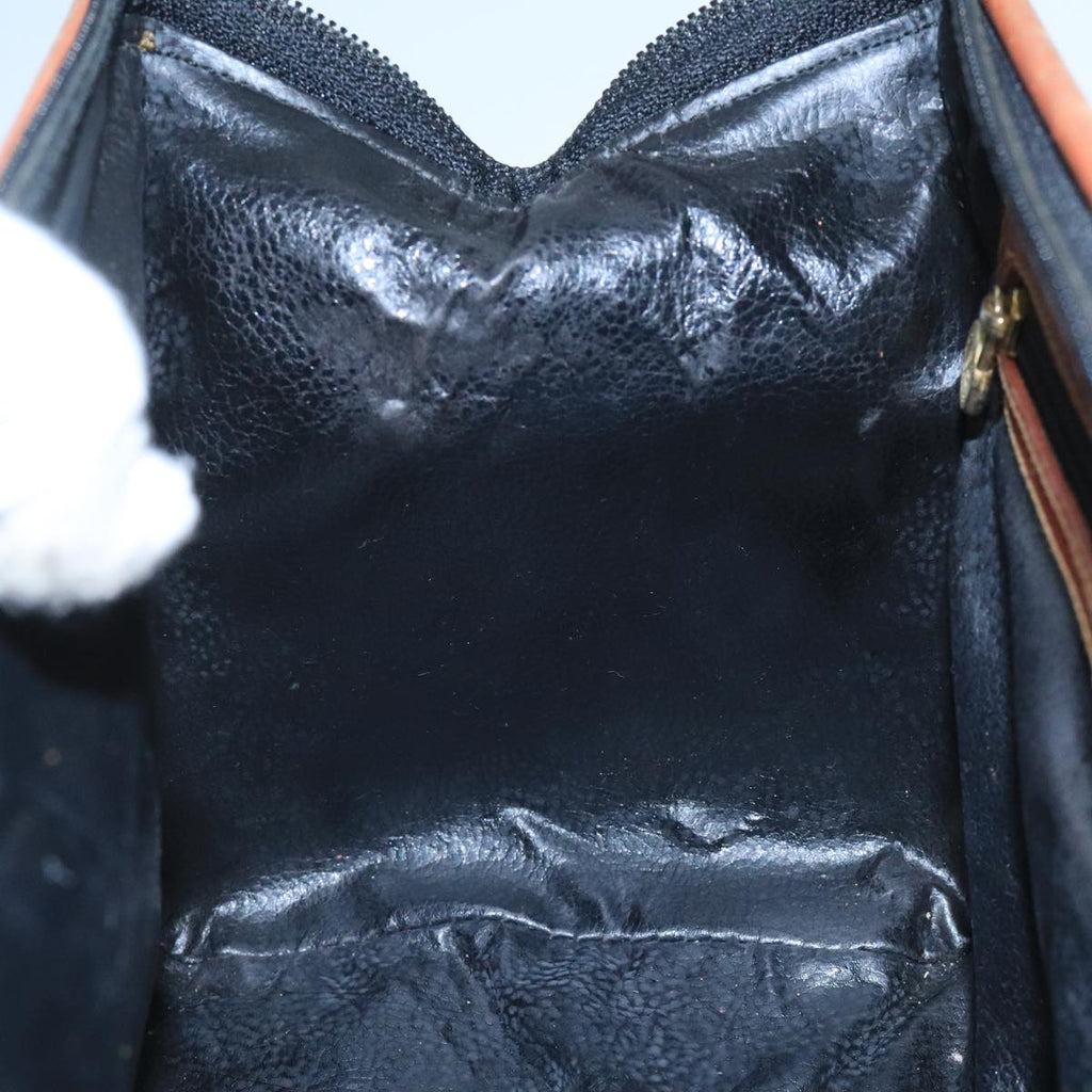 FENDI Pecan Canvas Hand Bag Brown Black ti2610