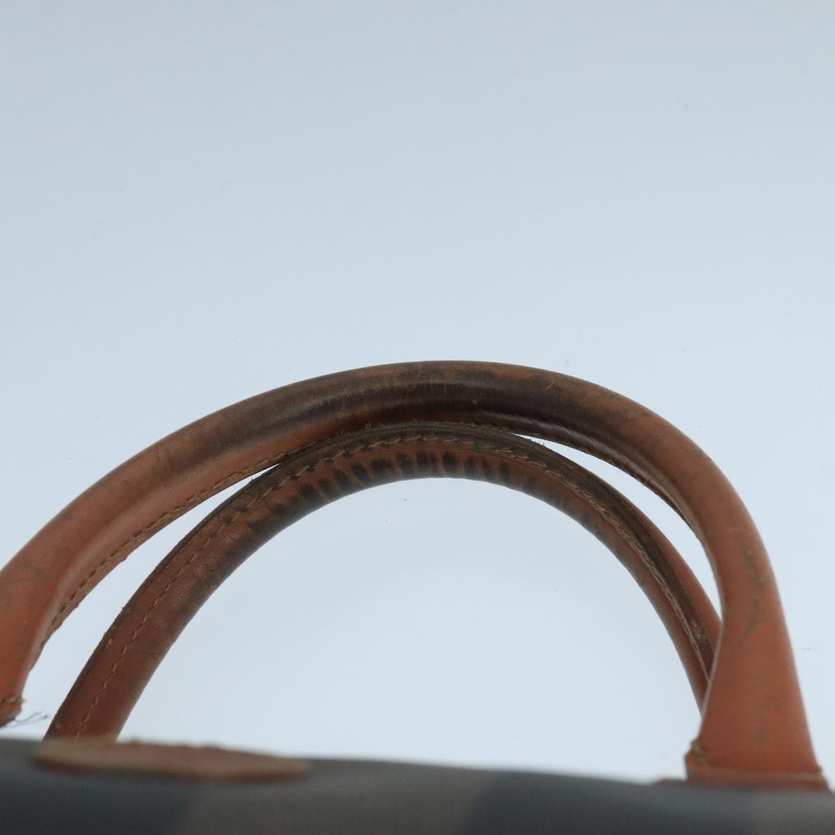 FENDI Pecan Canvas Hand Bag Brown Black ti2610