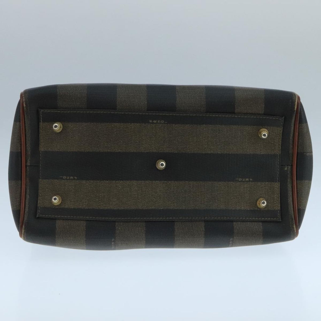FENDI Pecan Canvas Hand Bag Brown Black ti2610