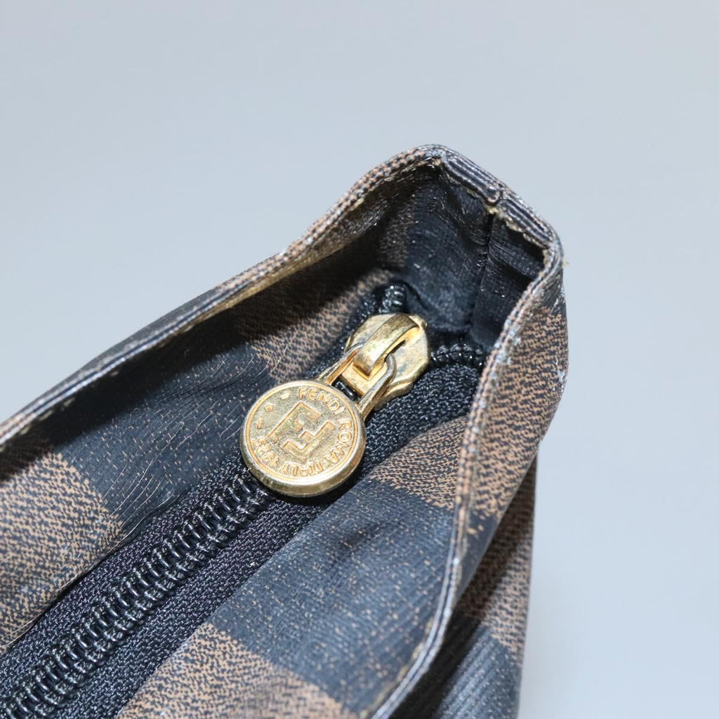 FENDI Pecan Canvas Hand Bag Coated Canvas Brown ti2732