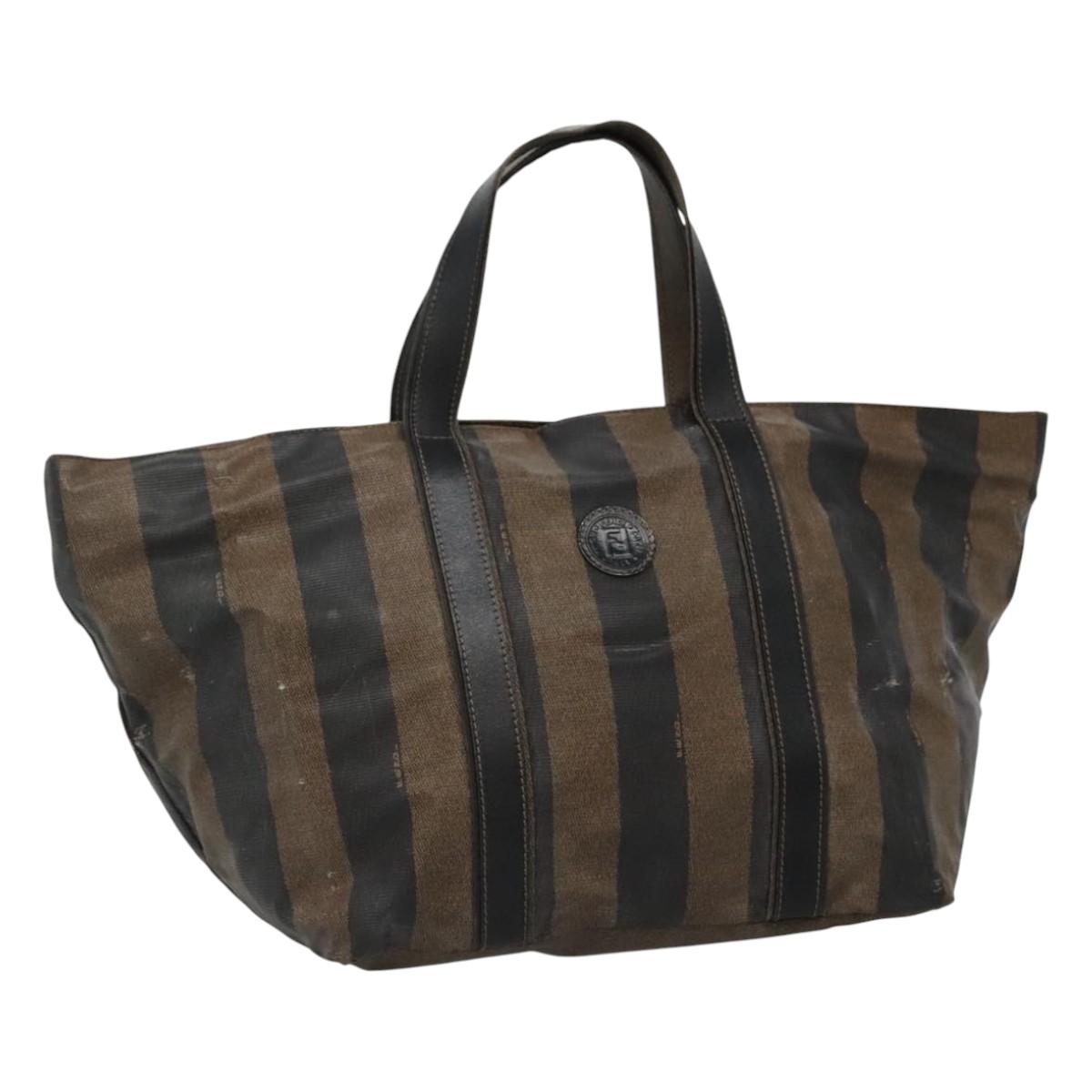 FENDI Pecan Canvas Hand Bag Coated Canvas Brown ti2732