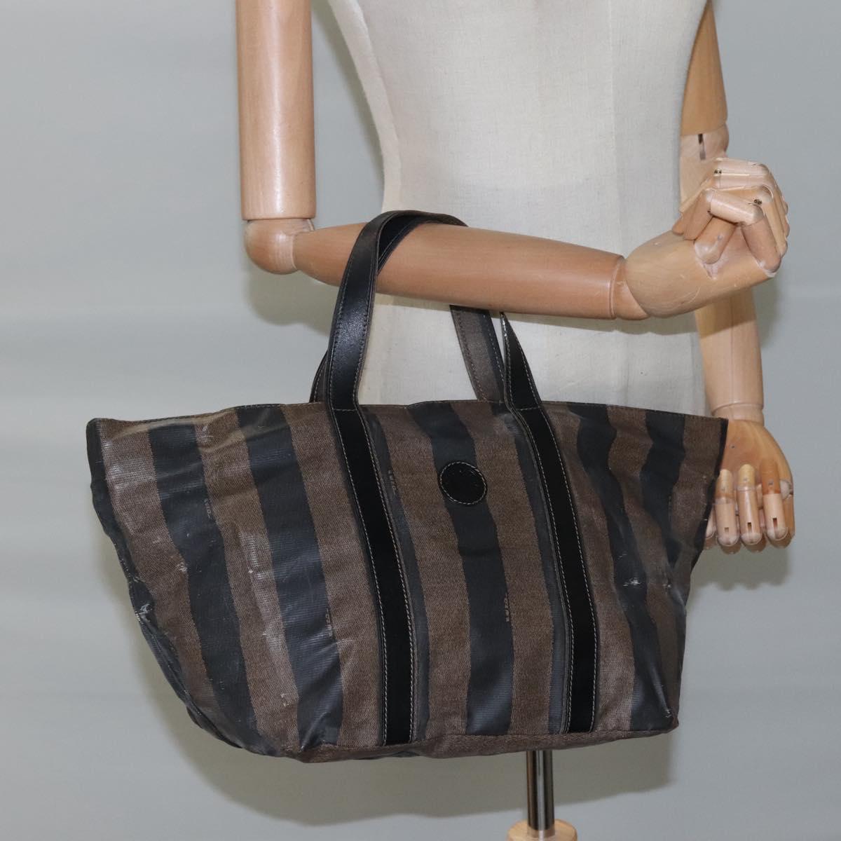 FENDI Pecan Canvas Hand Bag Coated Canvas Brown ti2732