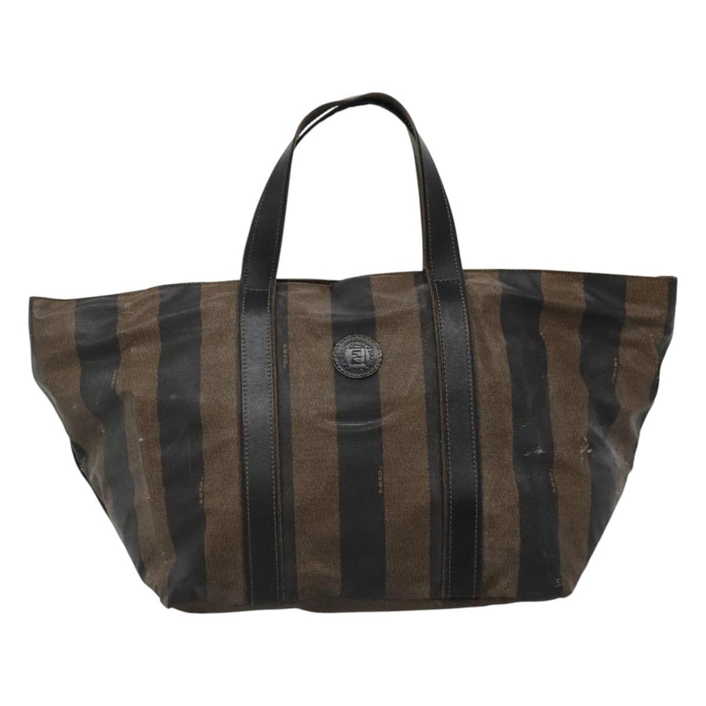 FENDI Pecan Canvas Hand Bag Coated Canvas Brown ti2732