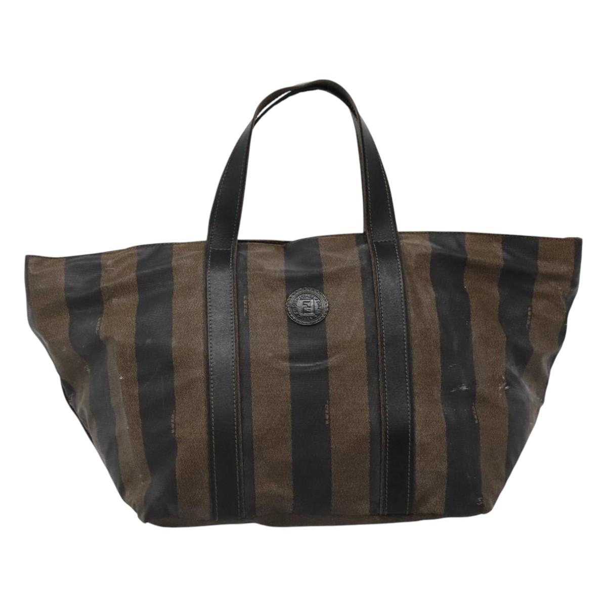 FENDI Pecan Canvas Hand Bag Coated Canvas Brown ti2732