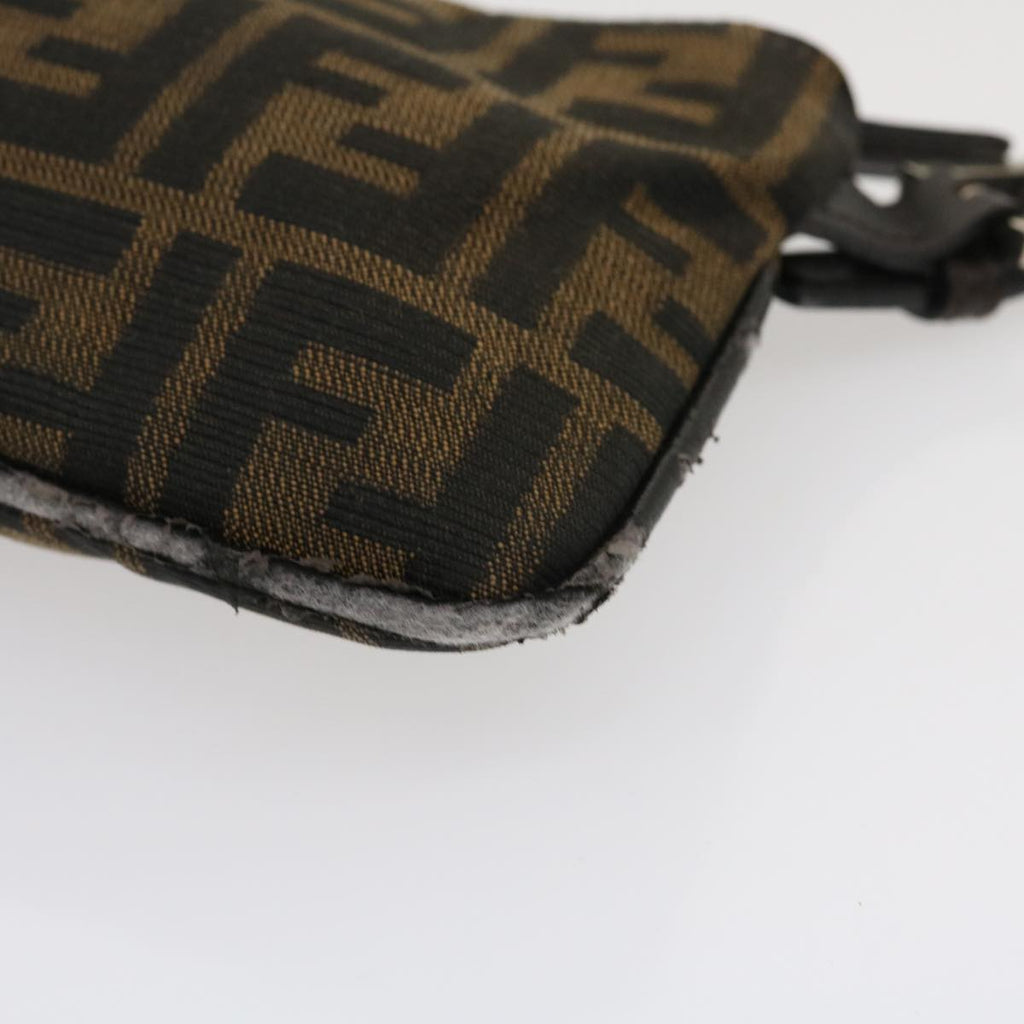 FENDI Zucca Canvas Mamma Baguette Shoulder Bag Brown Black ti617