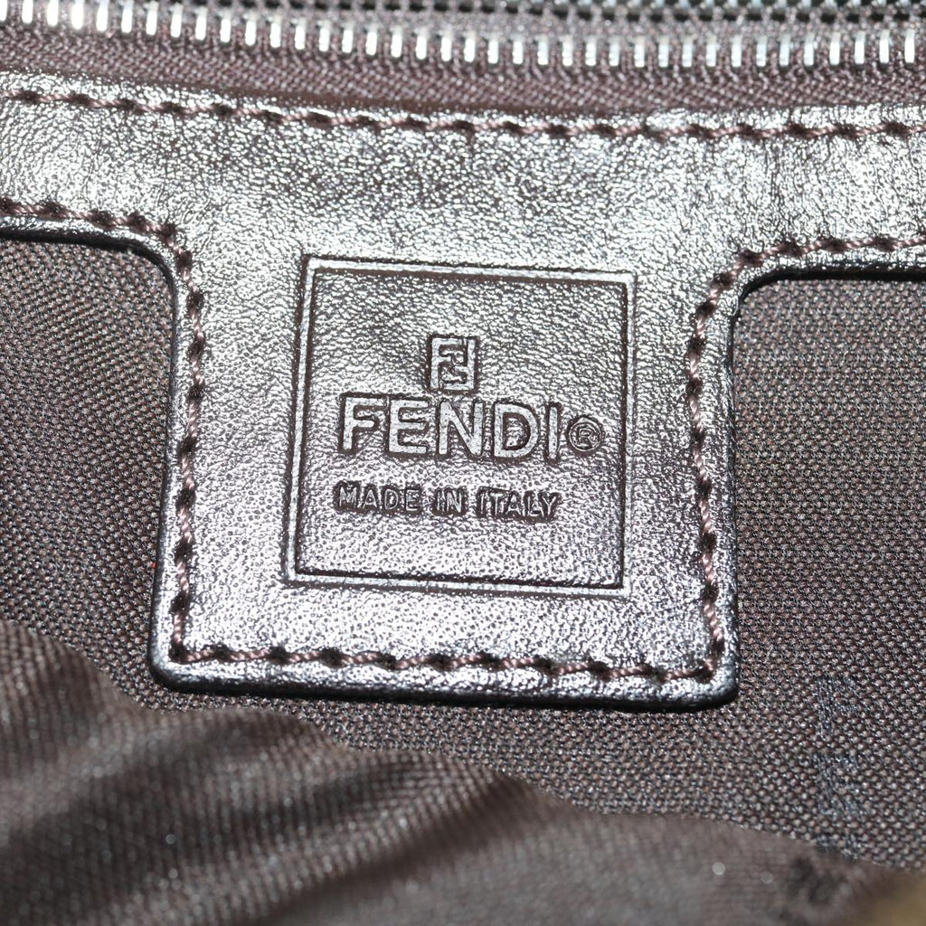FENDI Zucca Canvas Mamma Baguette Shoulder Bag Brown Black ti617