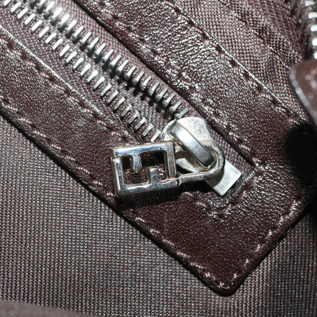 FENDI Zucca Canvas Mamma Baguette Shoulder Bag Brown Black ti617