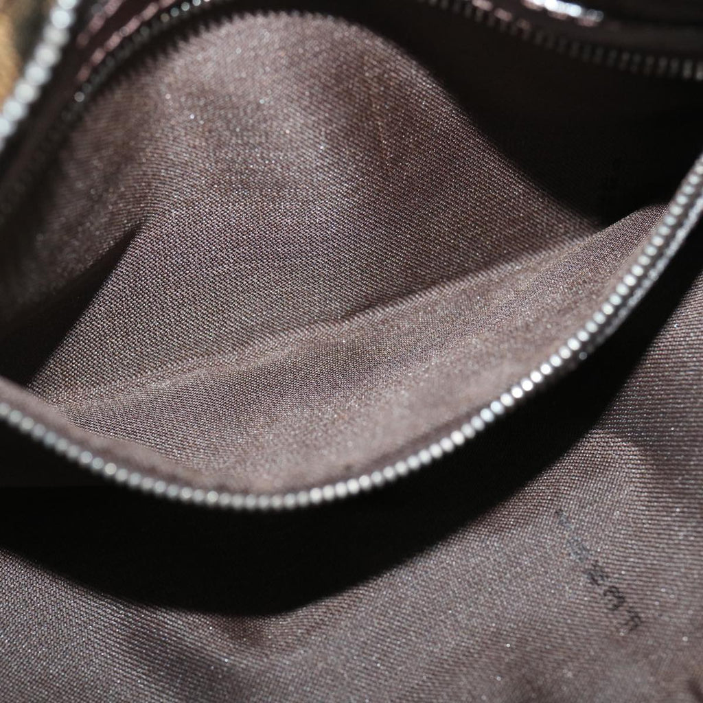FENDI Zucca Canvas Mamma Baguette Shoulder Bag Brown Black ti617