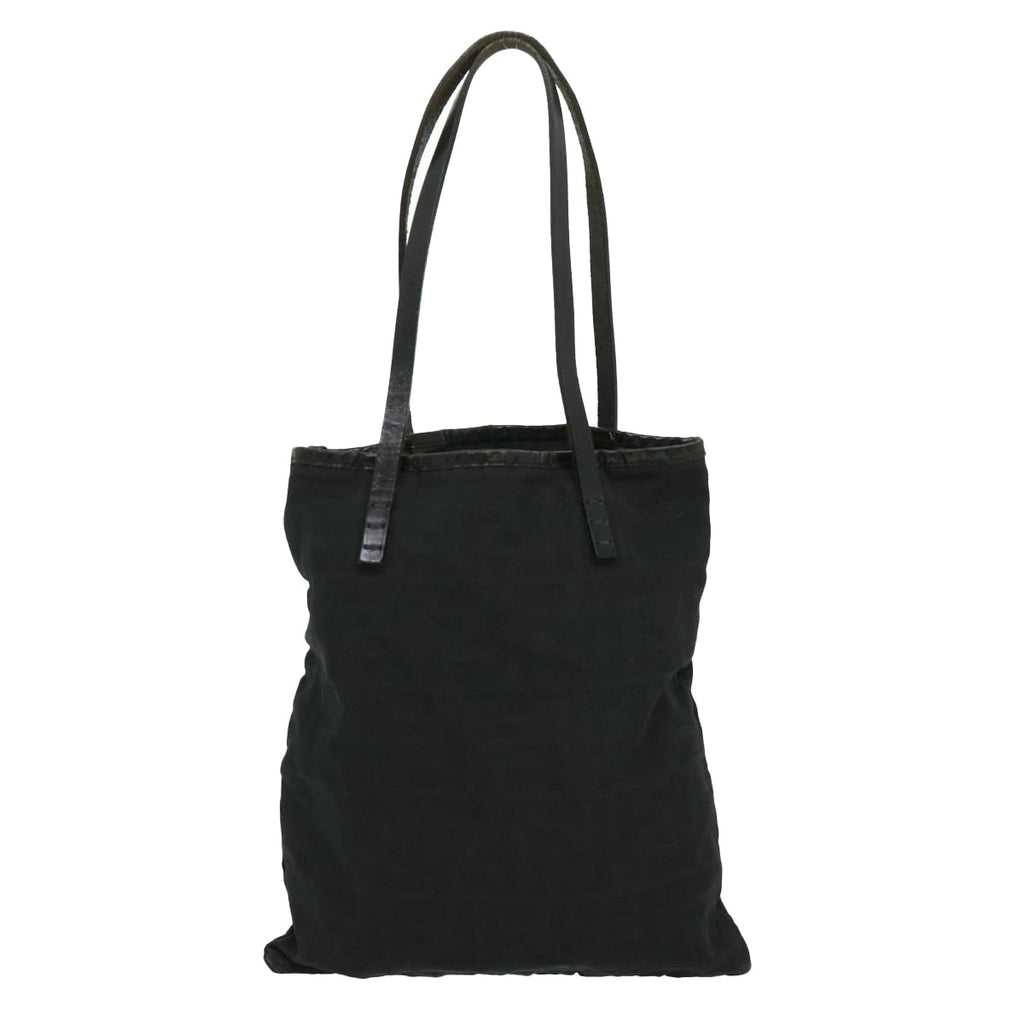FENDI Zucca Canvas Tote Bag Nylon Black ti664