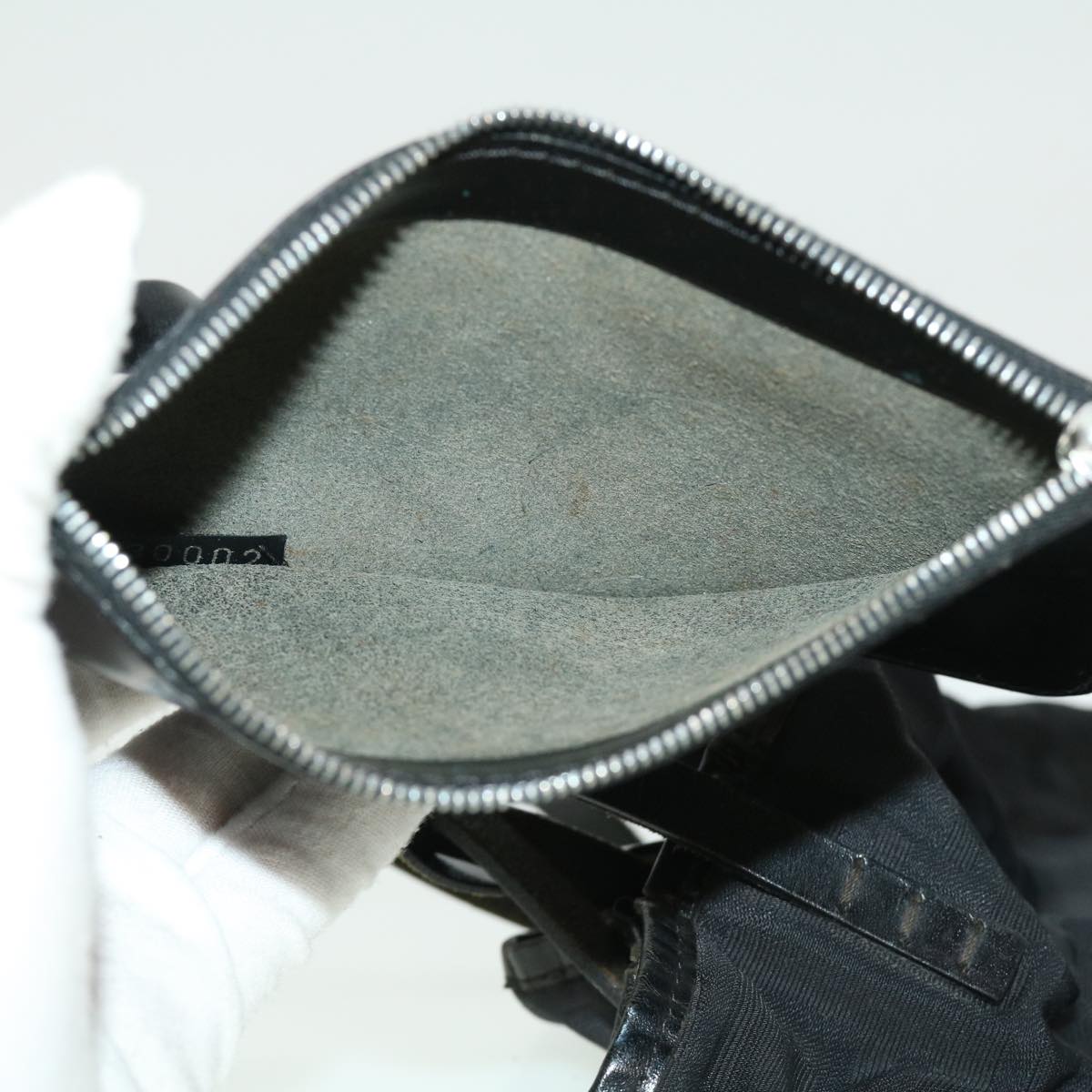 FENDI Zucca Canvas Tote Bag Nylon Black ti664