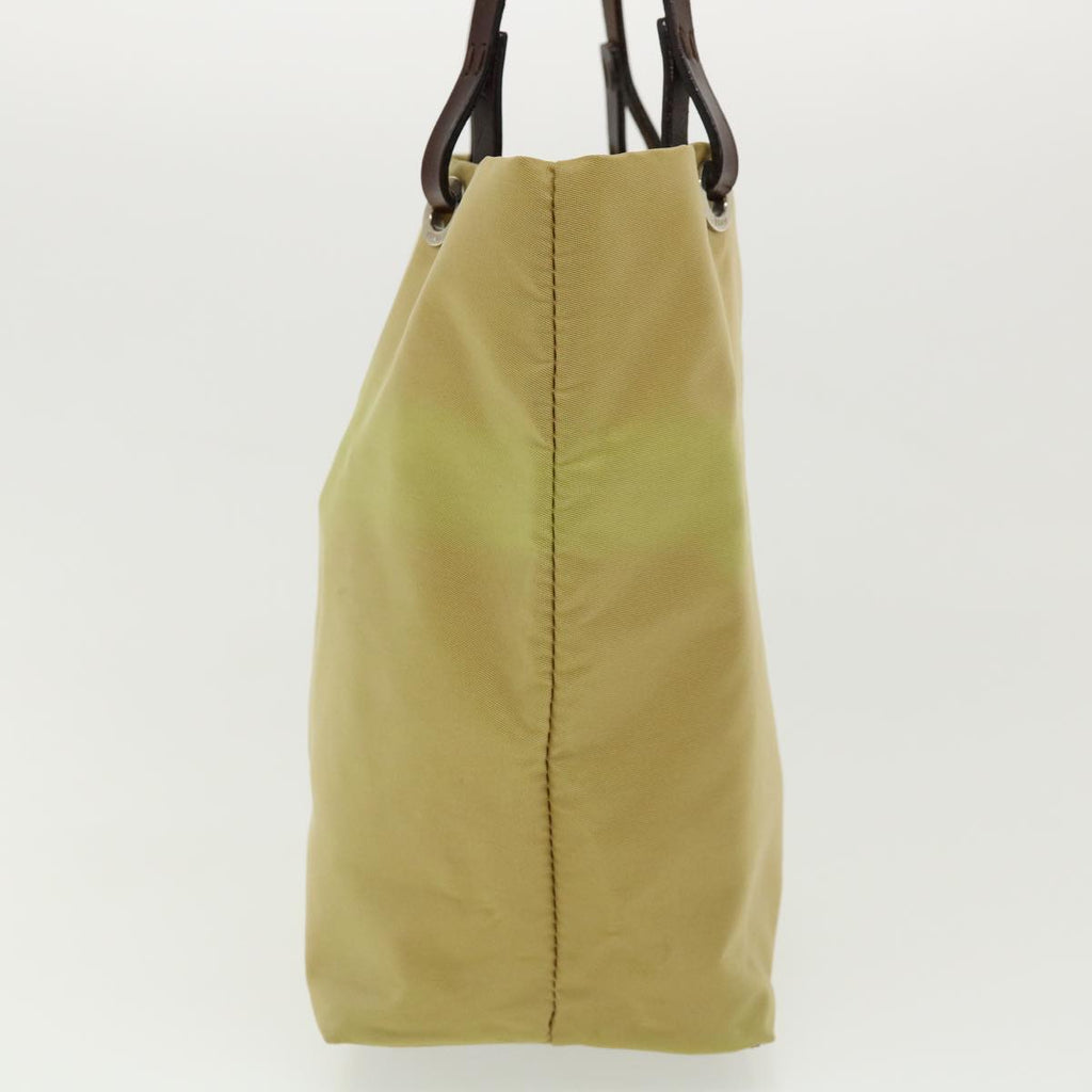 FENDI Tote Bag Nylon Leather Khaki ti665