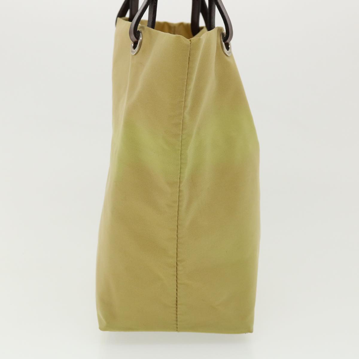 FENDI Tote Bag Nylon Leather Khaki ti665