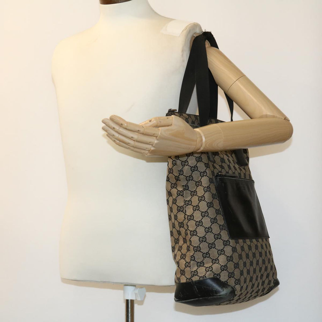 GUCCI GG Canvas Tote Bag Beige ti667