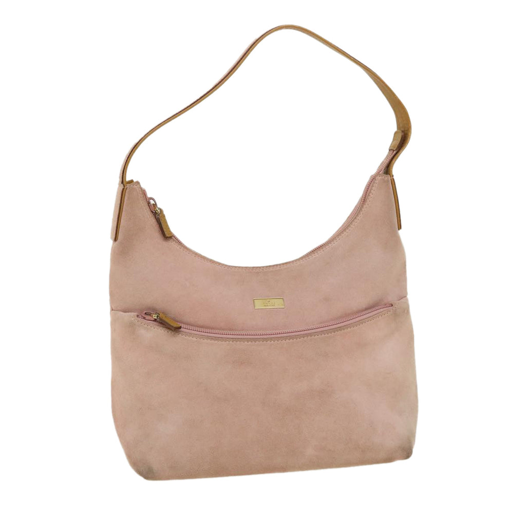 GUCCI Shoulder Bag Suede Pink ti668
