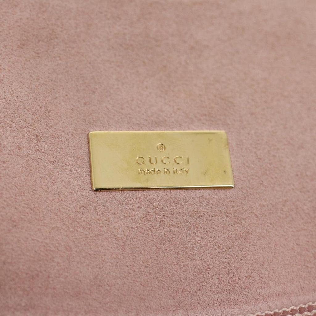 GUCCI Shoulder Bag Suede Pink ti668