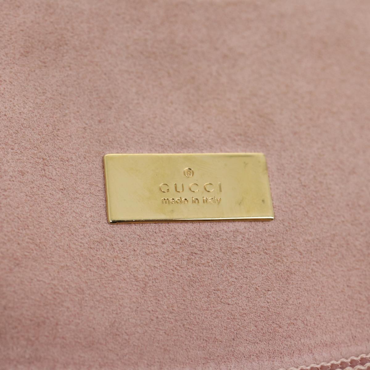 GUCCI Shoulder Bag Suede Pink ti668