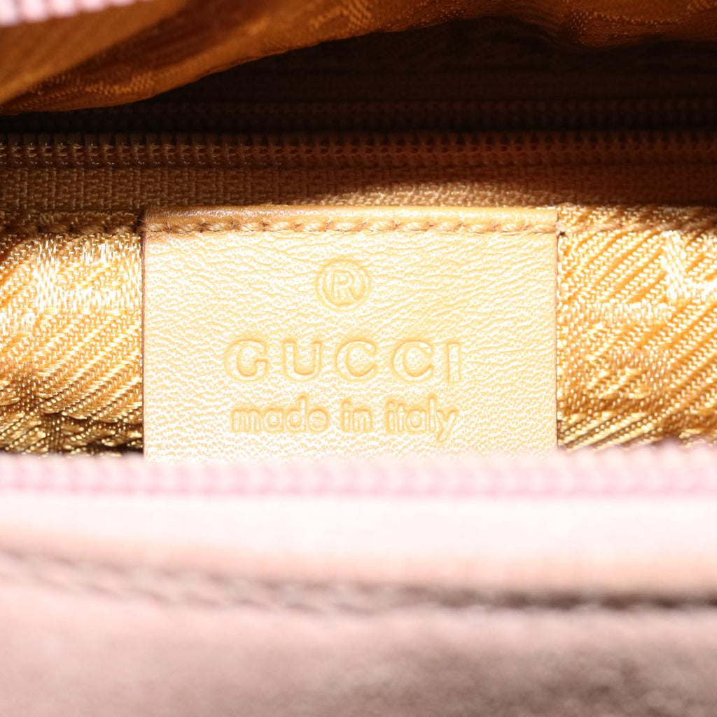 GUCCI Shoulder Bag Suede Pink ti668
